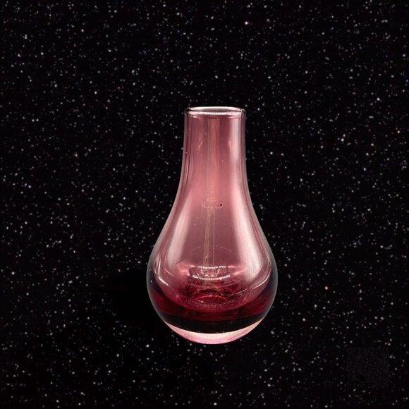 Studio Art Glass Vase Amethyst Purple Vintage Bud Vase 5”T 1”w - Picture 9 of 10